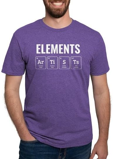 CafePress Chemist Element Artists Chemistry T Shirt Men's Deluxe Tri-Blend T-Shirt - Heather Purple