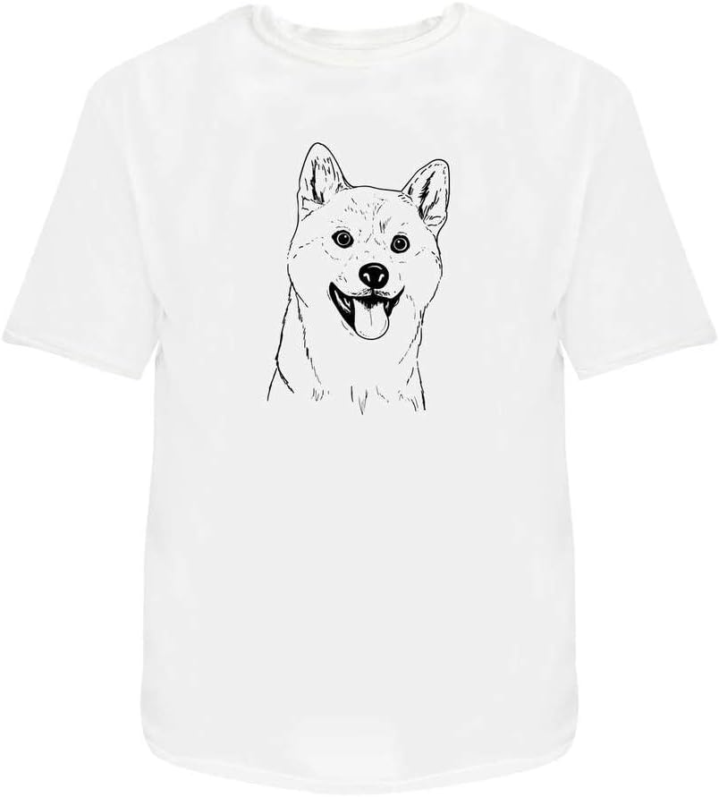 Azeeda 'Shiba Inu Dog' Unisex Cotton T-Shirt (TA021233) - White
