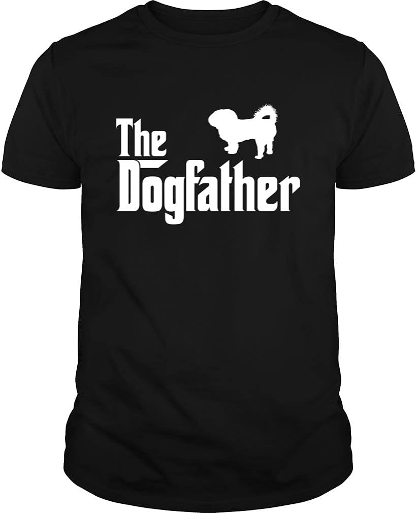 The Dogfather Shih Tzu Tshirt - Unisex Tee - Black