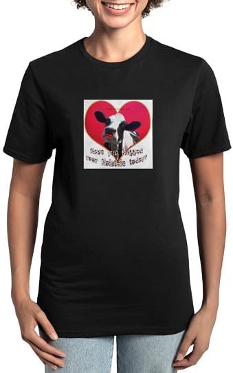 CafePress Cows Need Love Women's Classic T Shirt Women's Relaxed Fit Classic Cotton T-Shirt - Black