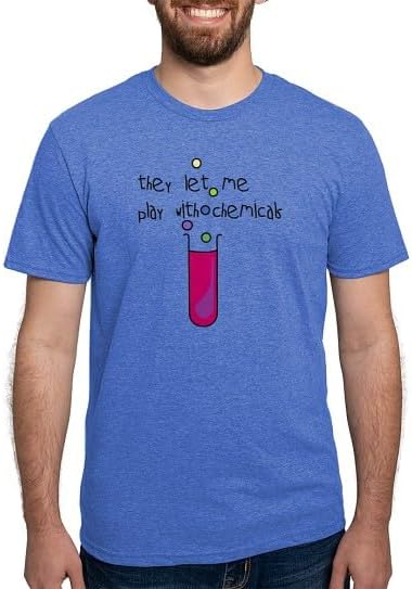 CafePress Chem2 Mens Tri Blend T Shirt Men's Deluxe Tri-Blend T-Shirt - Heather Blue