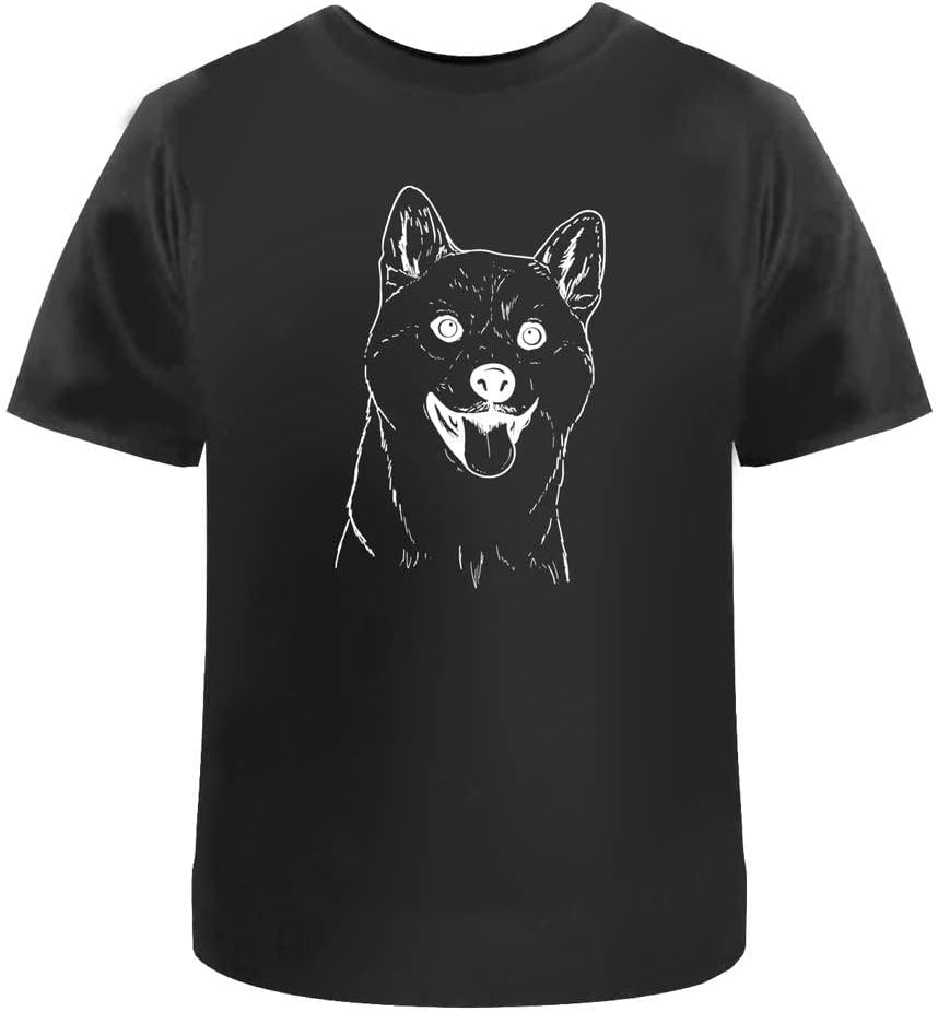 Azeeda 'Shiba Inu Dog' Unisex Cotton T-Shirt (TA021233) - Black