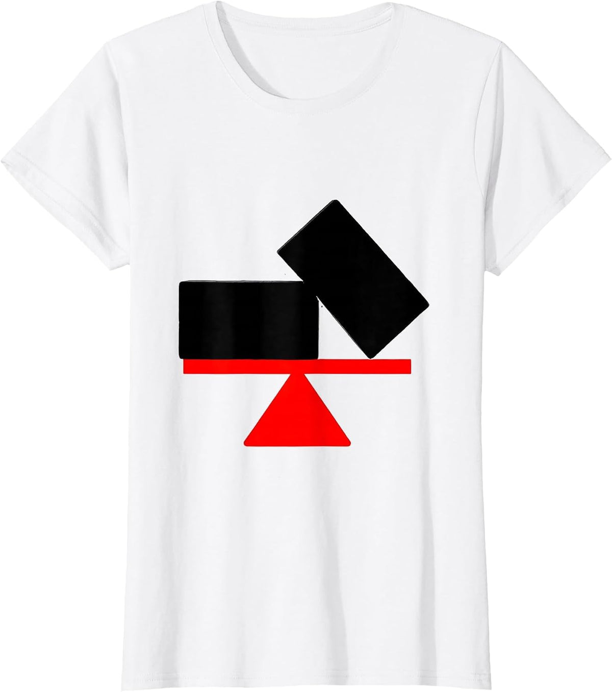Blunt Geometry New Wave Typography Science Pun Humor T-Shirt - White
