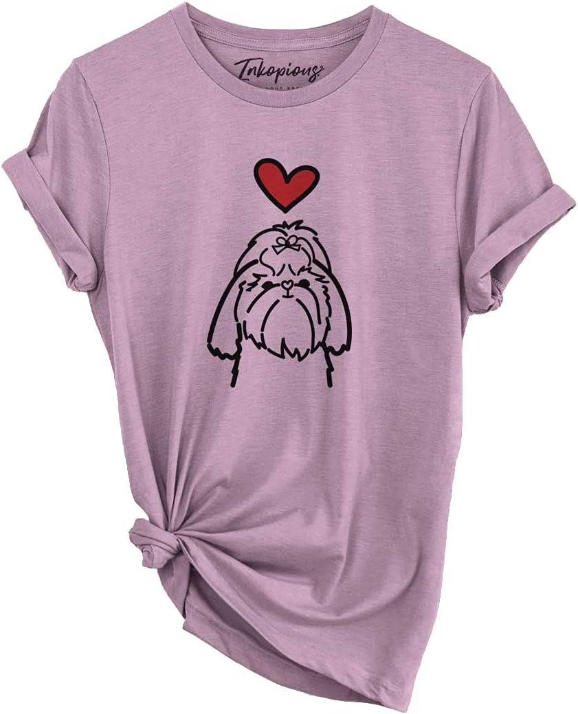 Inkopious Love Always Shih Tzu T-Shirt - Unisex Orchid Crewneck