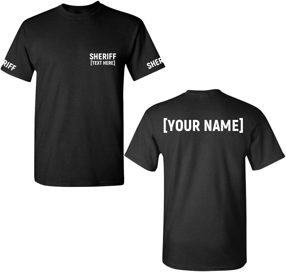 Custom Sheriff T Shirt - Law Enforcement Officer Tshirts - Deputy Uniform - Unisex Tee\/Small Print
