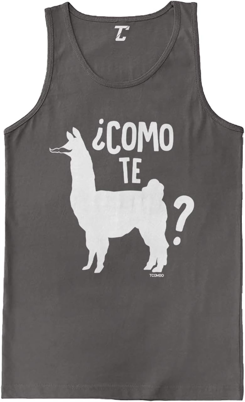 Como Te Llama - Funny Spanish Cinco De Mayo Men's Tank Top - Charcoal