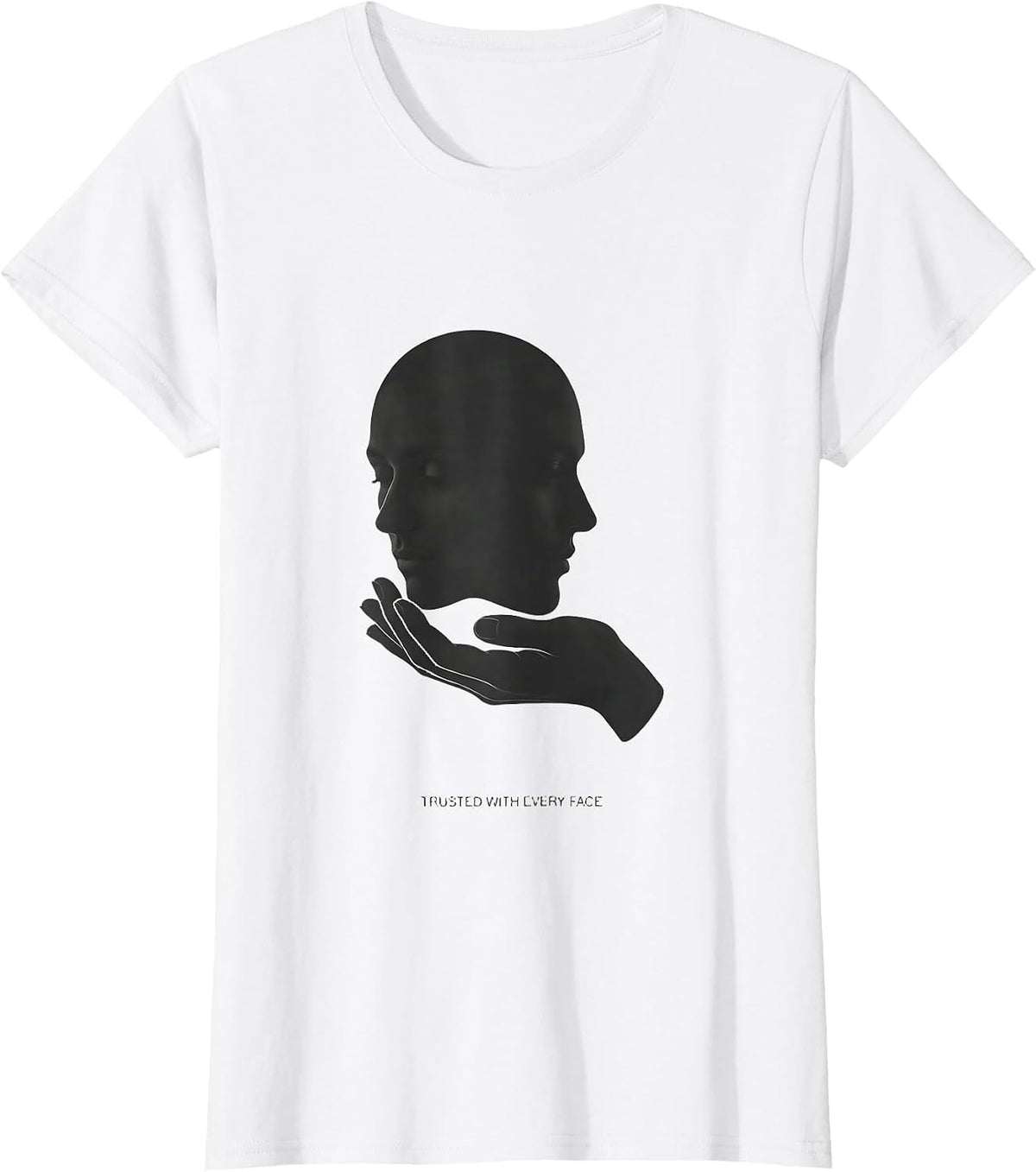 Women's Trusted With Every Face Minimalist Esthetician Gift T-Shirt - White
