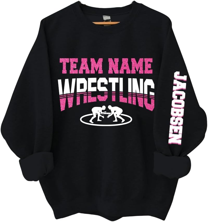 Personalized Mom Shirts & Sweatshirts - Women's Wrestling Mom Apparel - A01