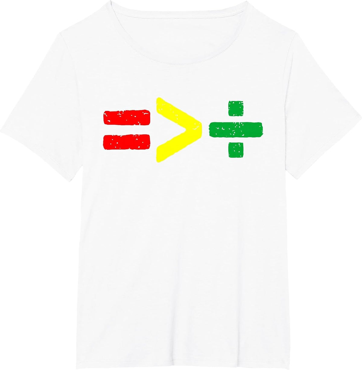 Juneteenth June 19th 1865 Equality is Greater Than Division T-Shirt - White