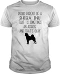 Proud Parent of a Shiba Inu Tshirt - Unisex Tee - White