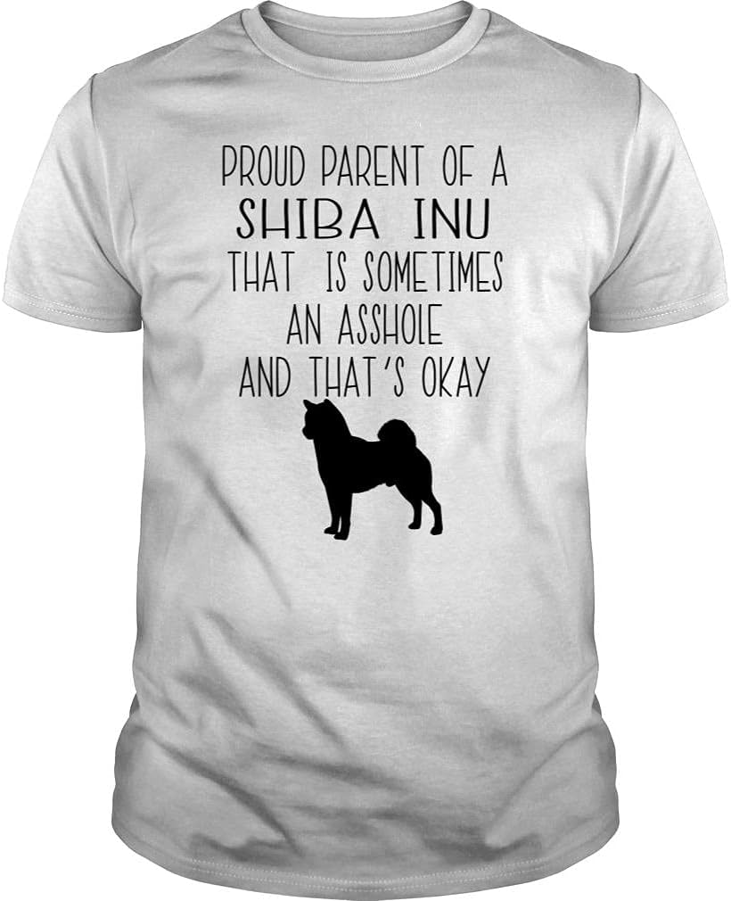 Proud Parent of a Shiba Inu Tshirt - Unisex Tee - White