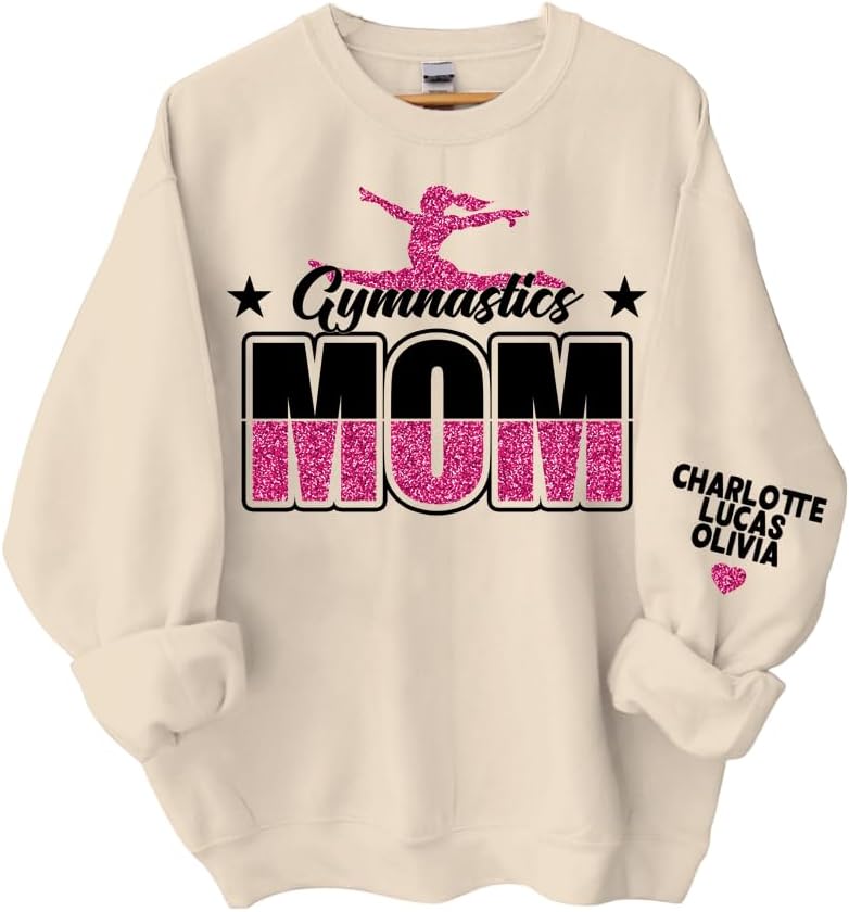 Personalized Gymnastics Mom Sweatshirt - Gymnastics Mom Shirt for Women - N05