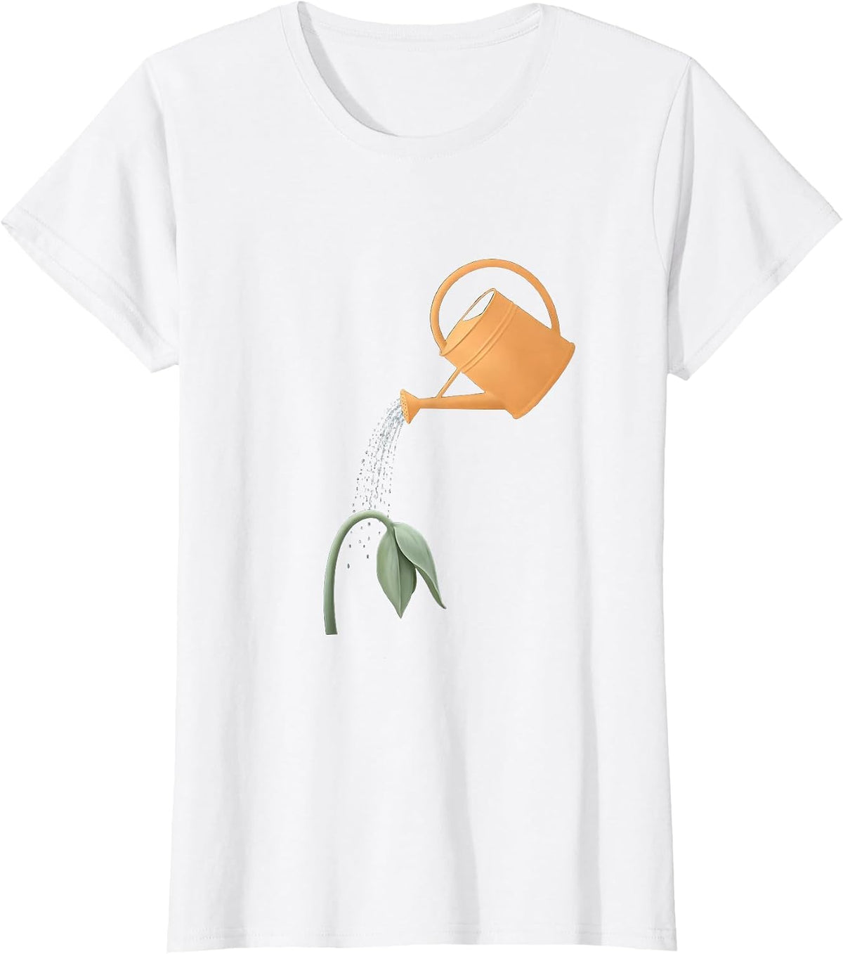 Women's Mental Health Matters Watering Can Light Graphic T-Shirt - White