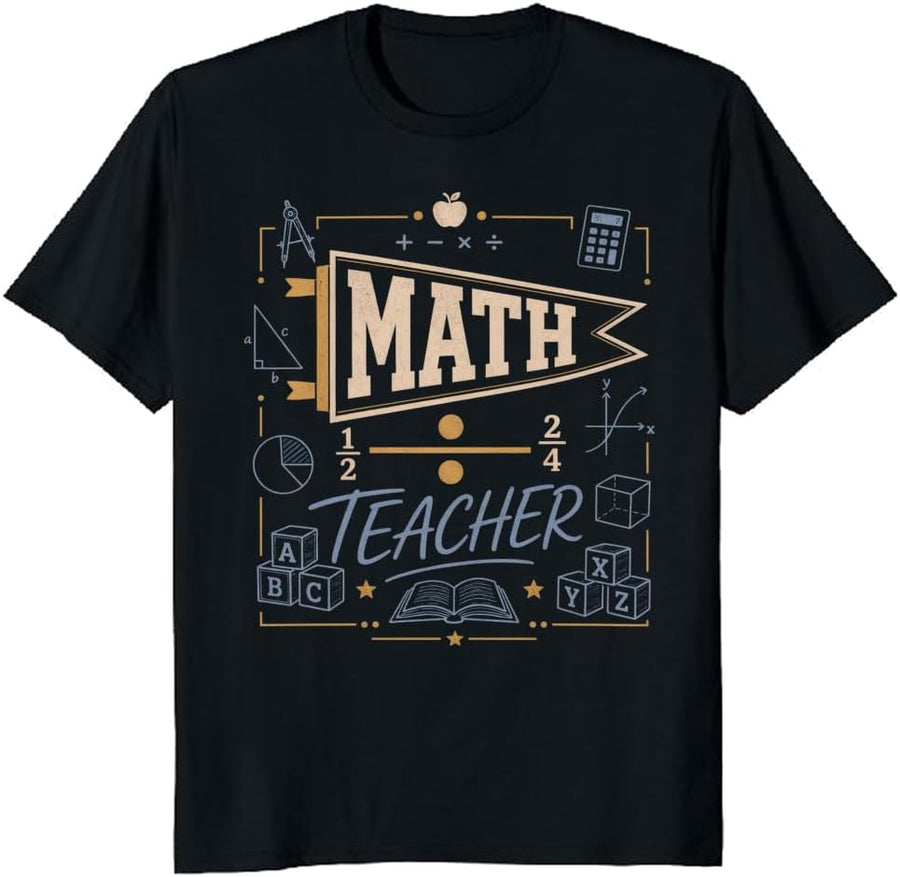 Math Teacher Era T-Shirt Classroom Appreciation Graphic Tee - S3