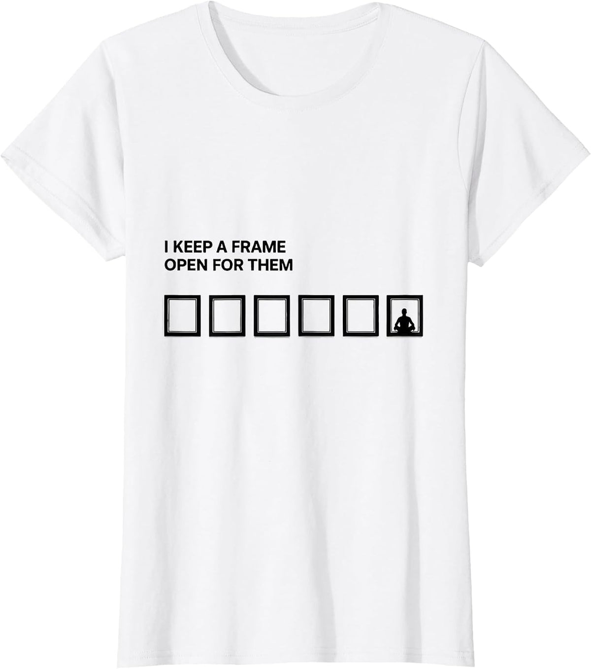 Women's I Keep A Frame Open For Them Minimalist Special Education T-Shirt - White