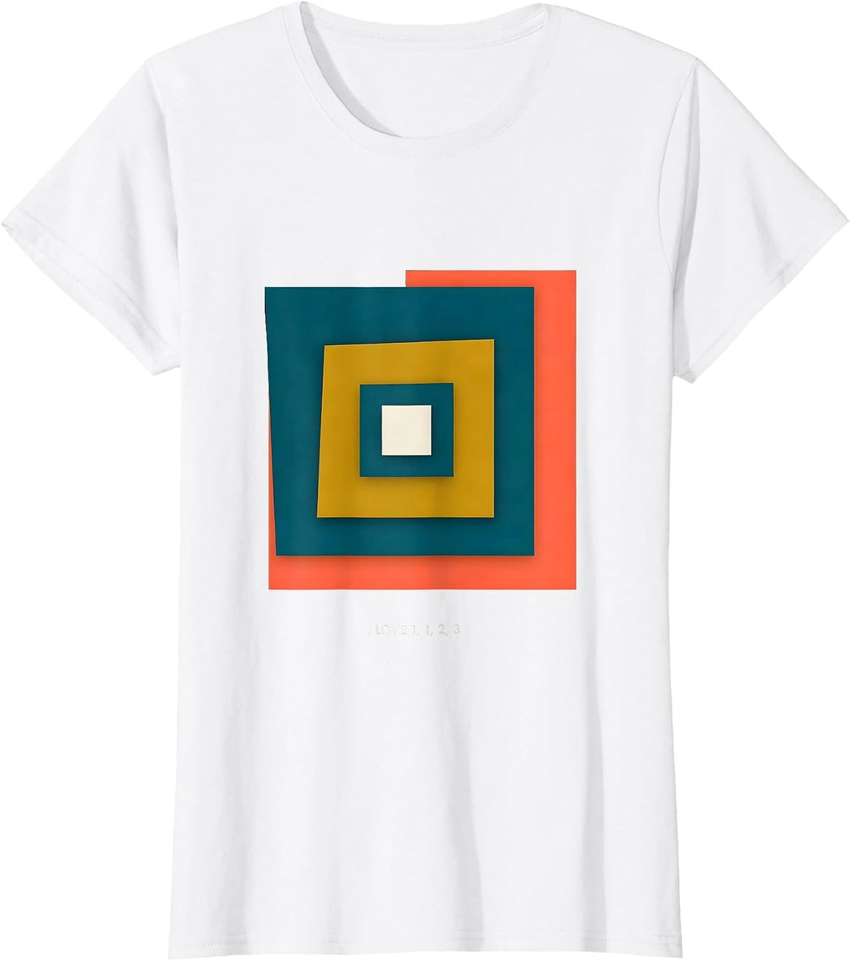 Women's I Love 1 1 2 3 Fibonacci Spiral Golden Ratio Geometry Math T-Shirt - White