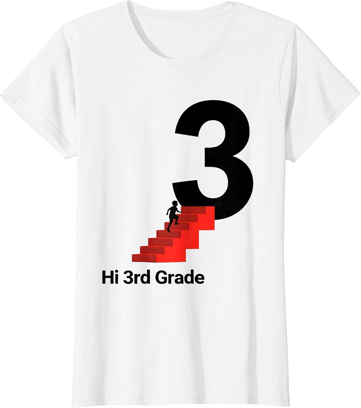 Hi 3rd Grade Funny Third Grade Teacher Back To School T-Shirt - White