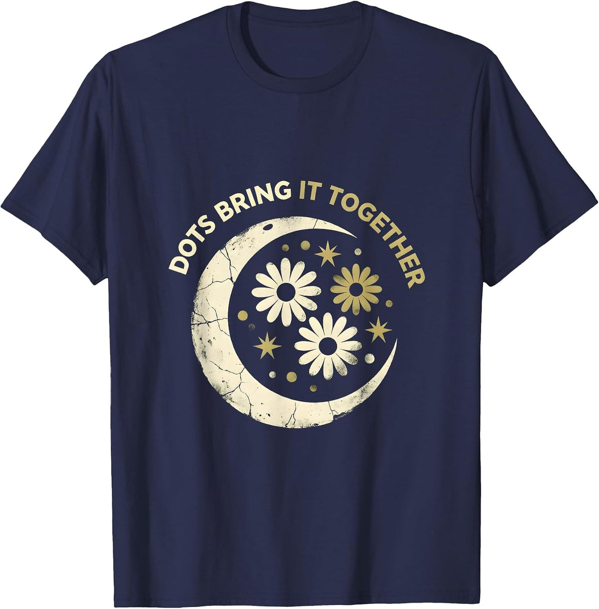 Men's Dots Bring It Together Graphic Design T-Shirt - Navy Blue
