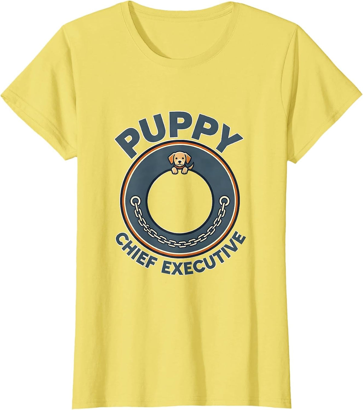 Women's Puppy Chief Executive Funny Dog Lover Gift Women Girls T-Shirt - Lemon Yellow