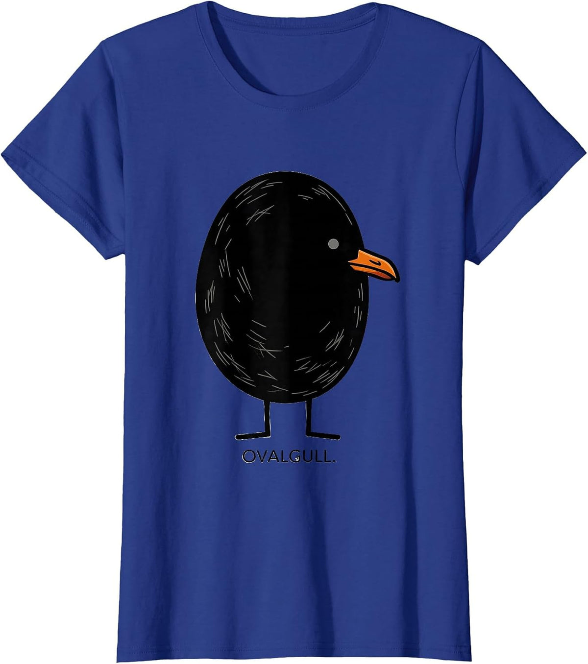 Women's Ovalgull Cartoon Bird Pun Funny Math Teacher Humor T-Shirt - Royal Blue