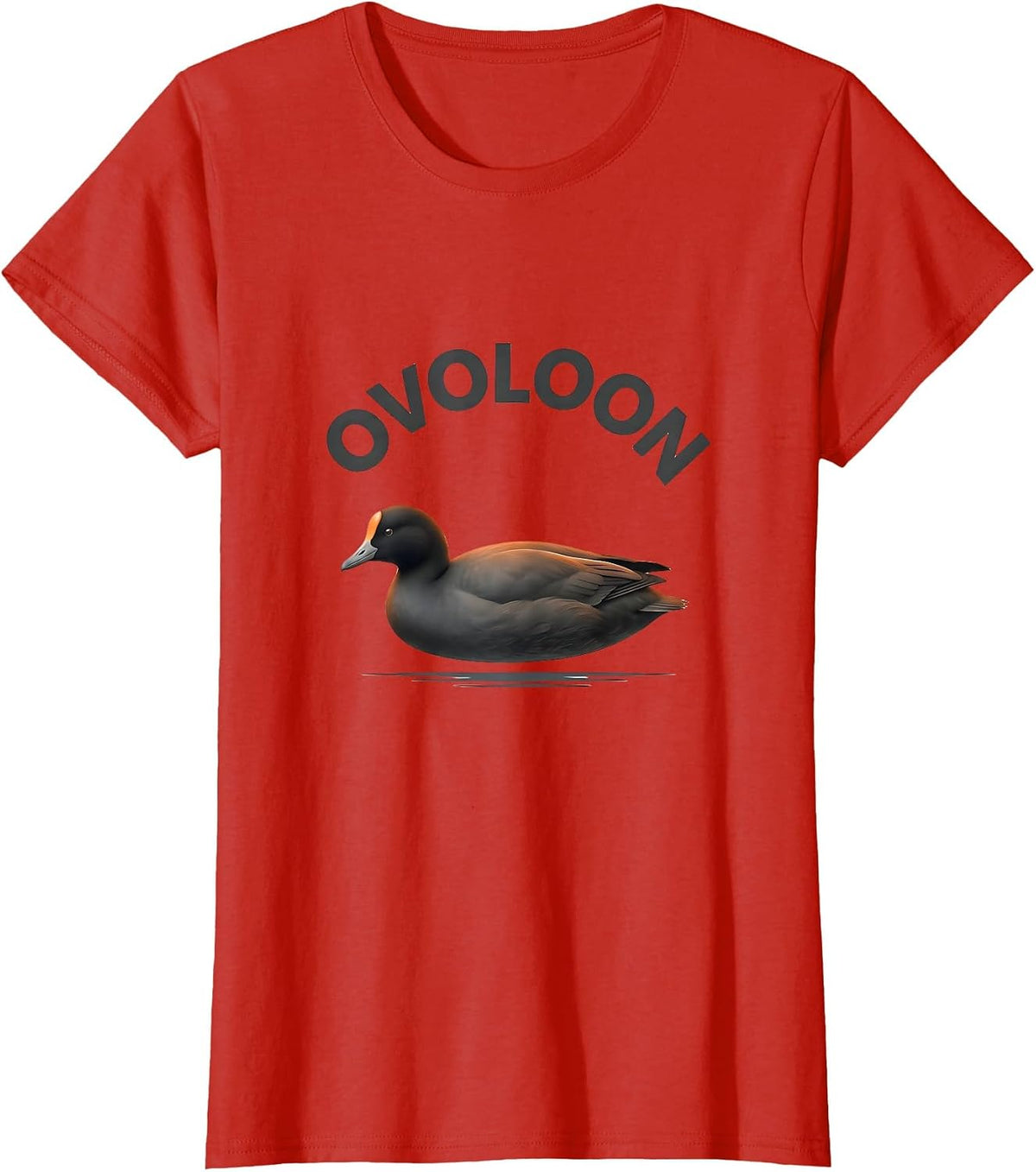 Ovoloon Minimalist Geometric Bird Pun Math Teacher Humor T-Shirt - Red