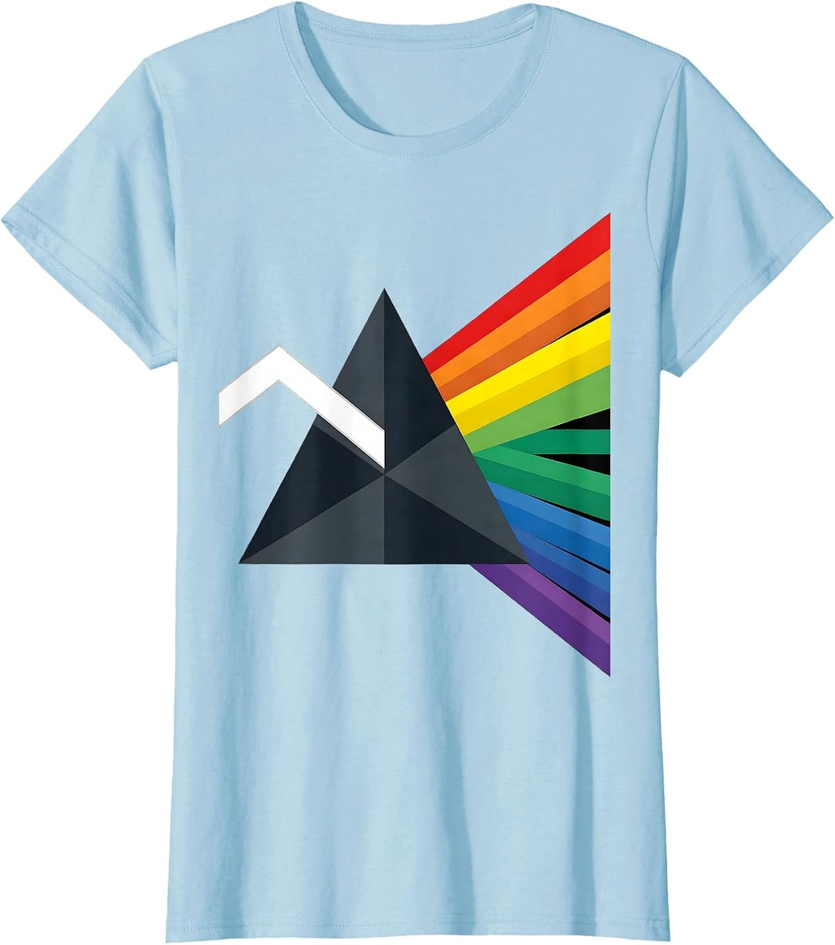 Neurodiversity Prism Spectrum Light Illustration T-Shirt - Baby Blue
