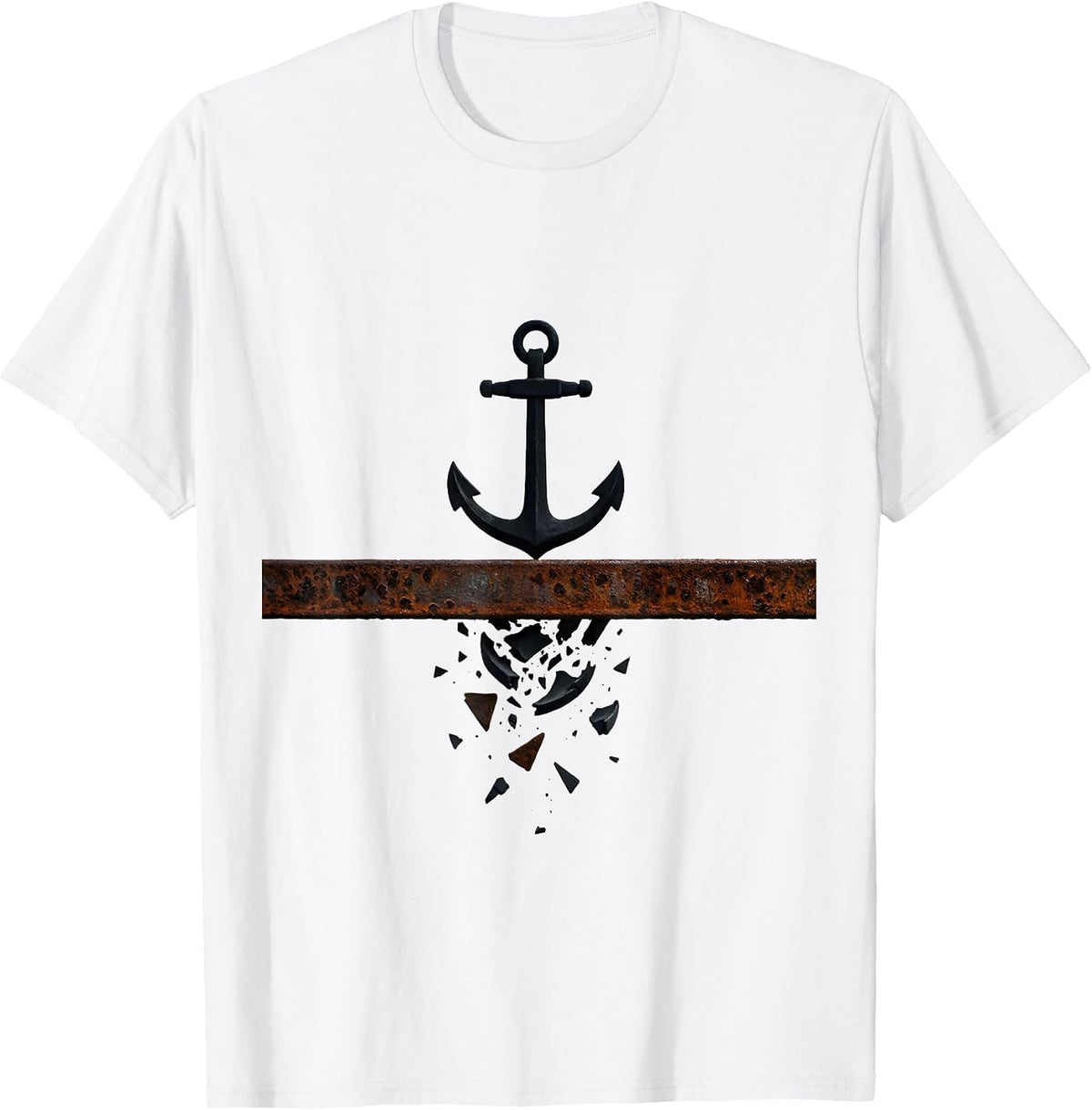 Men's Anchor Captain Nautical Humor Workplace Gift T-Shirt - White