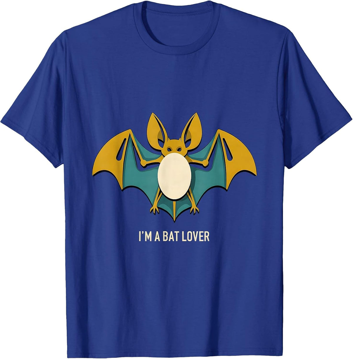 Men's I'm A Bat Lover Midcentury Modern Bat Enthusiast Wildlife T-Shirt - Royal Blue