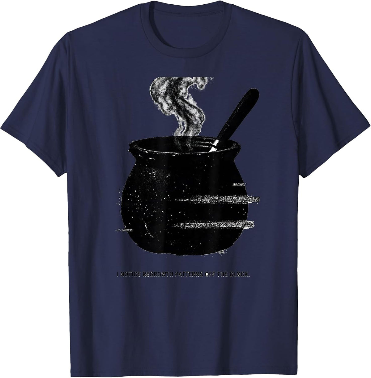 I Notice Regrowth Patterns Off The Clock Esthetician T-Shirt - Navy Blue