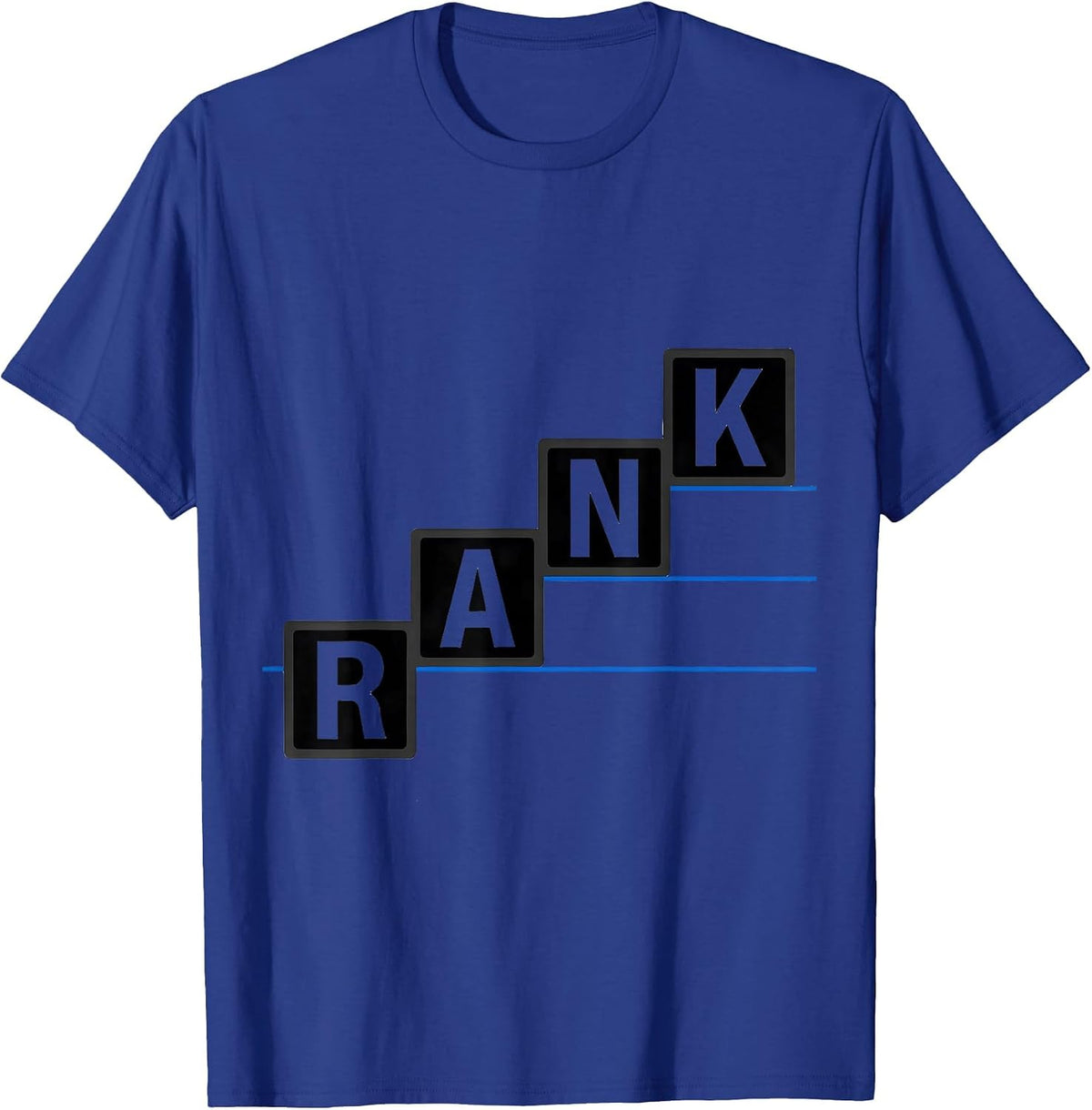Men's Romeo Alfa November Kilo Thin Blue Line Police Support T-Shirt - Royal Blue