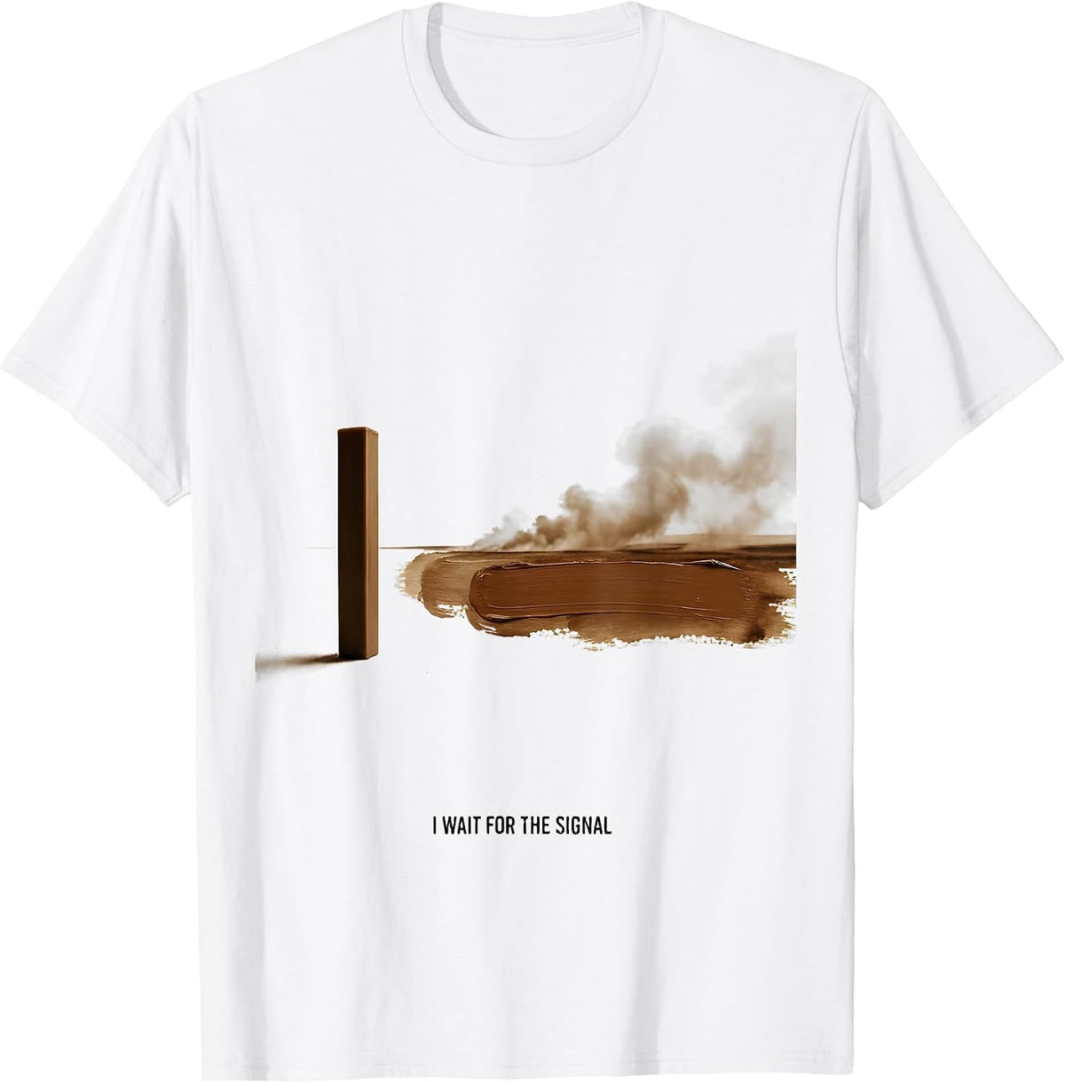Men's I Wait For The Signal Big Boy 4014 Train Vintage Steam T-Shirt - White