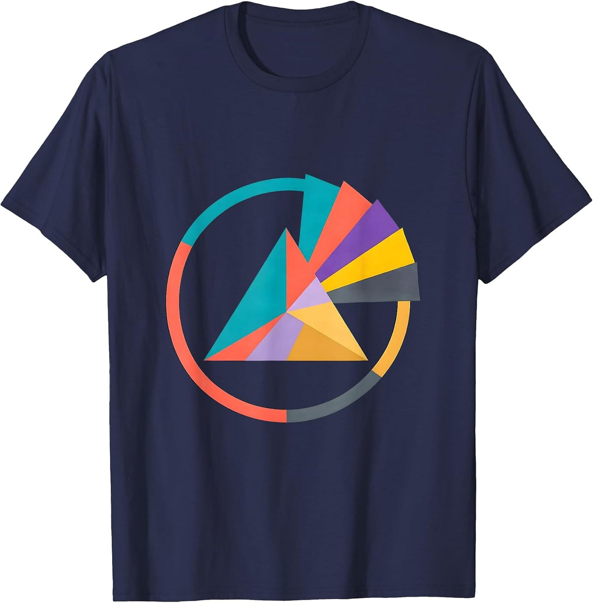 Neurodiversity Prism Infinite Spectrum Design T-Shirt - Navy Blue