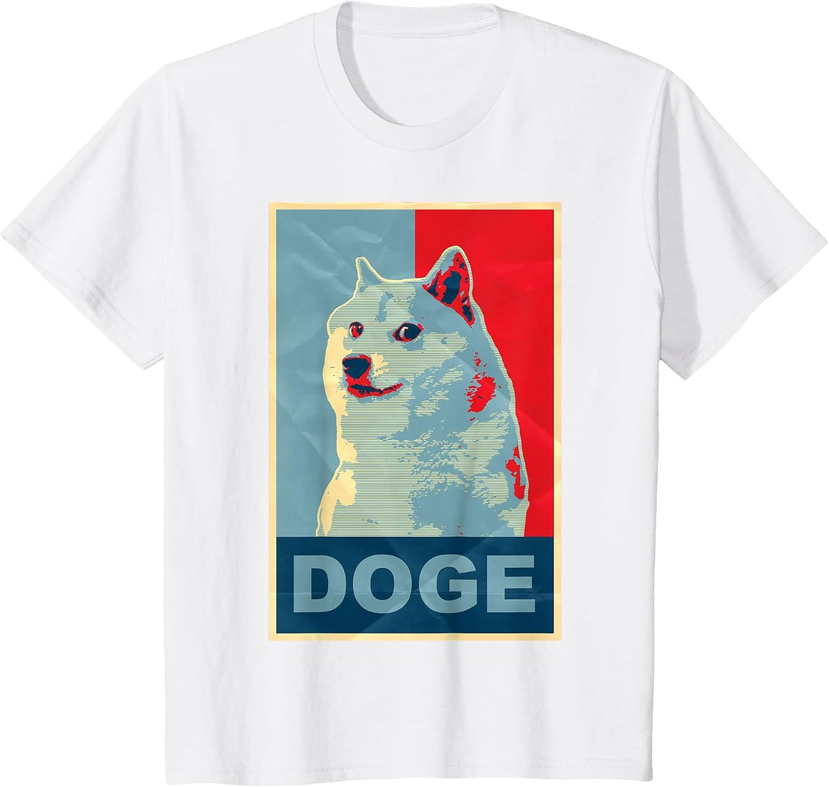 Doge Meme Dogecoin Hope Poster T-Shirt - White