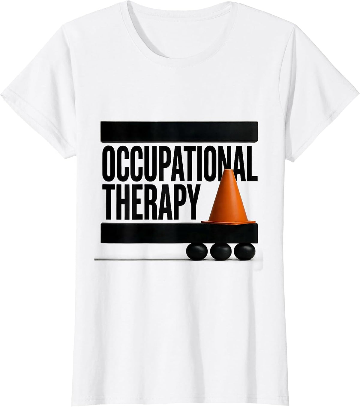 Women's Occupational Therapy Brutalist Graphic OT Therapist Work T-Shirt - White