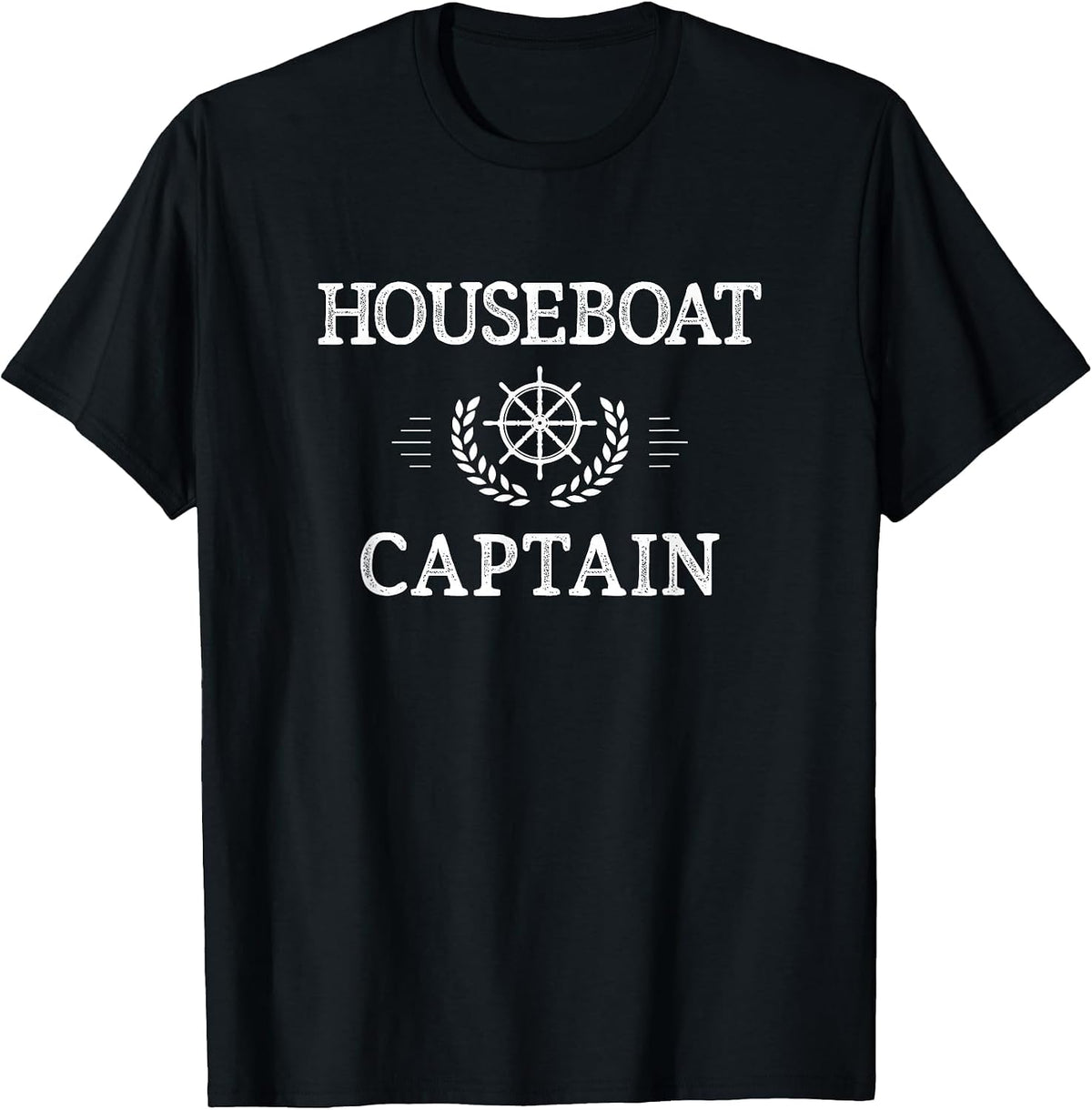 Houseboat Captain - Vintage Style - T-Shirt - Black