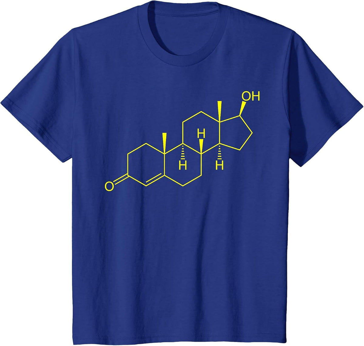 Testosterone Molecule Biology Science Bodybuilding Steroid T-Shirt - Royal Blue