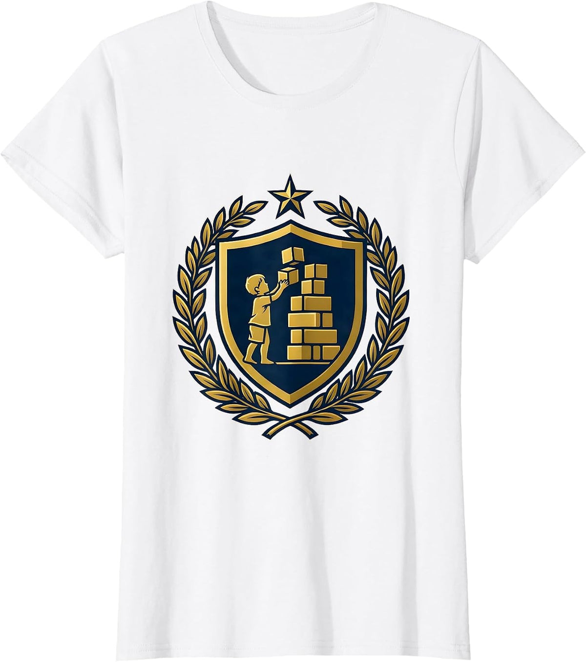 Women's Special Education Building Blocks Graphic Tee T-Shirt - White