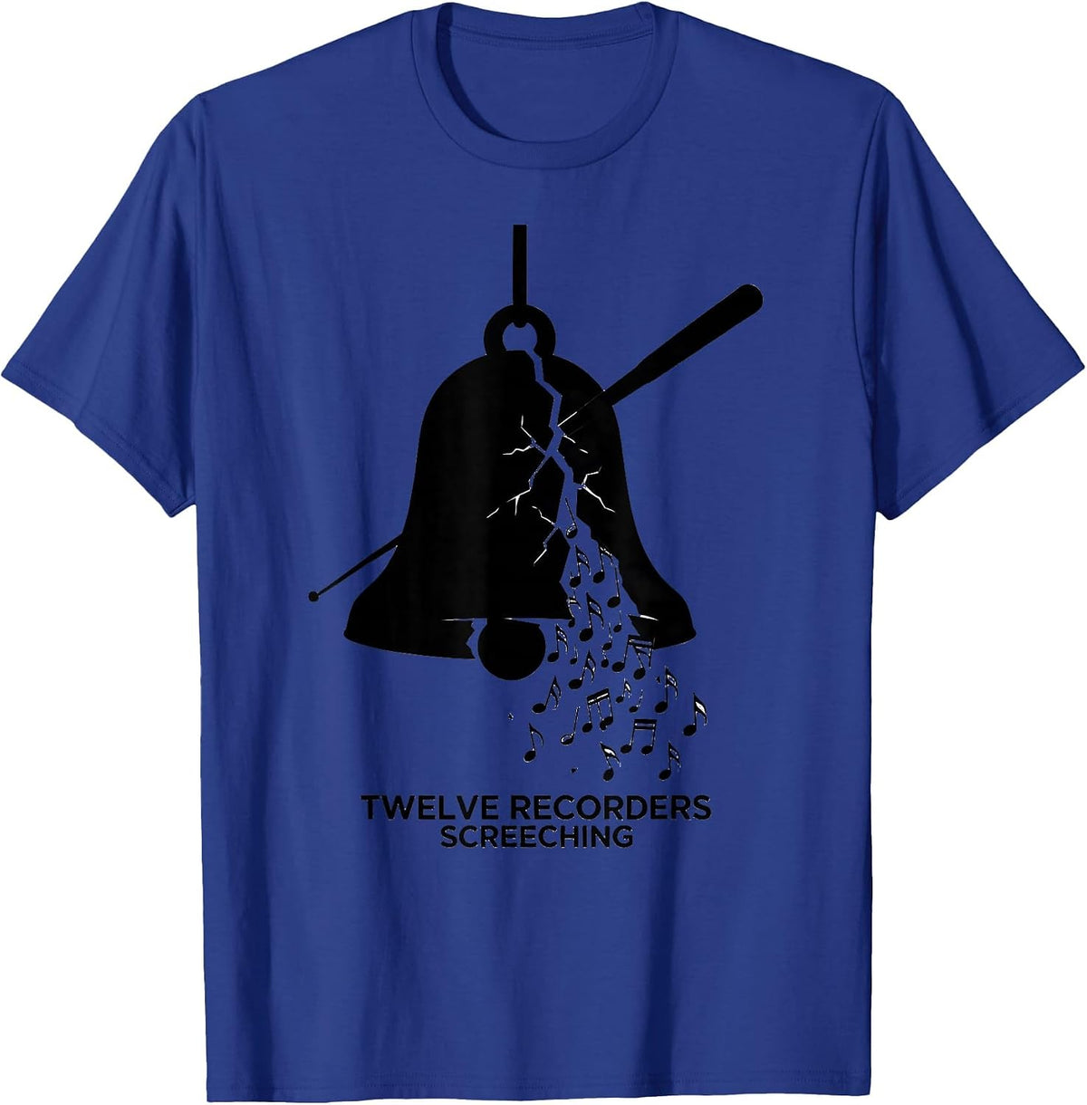 Men's On The First Day Music Teacher Christmas Twelve Recorders T-Shirt - Royal Blue