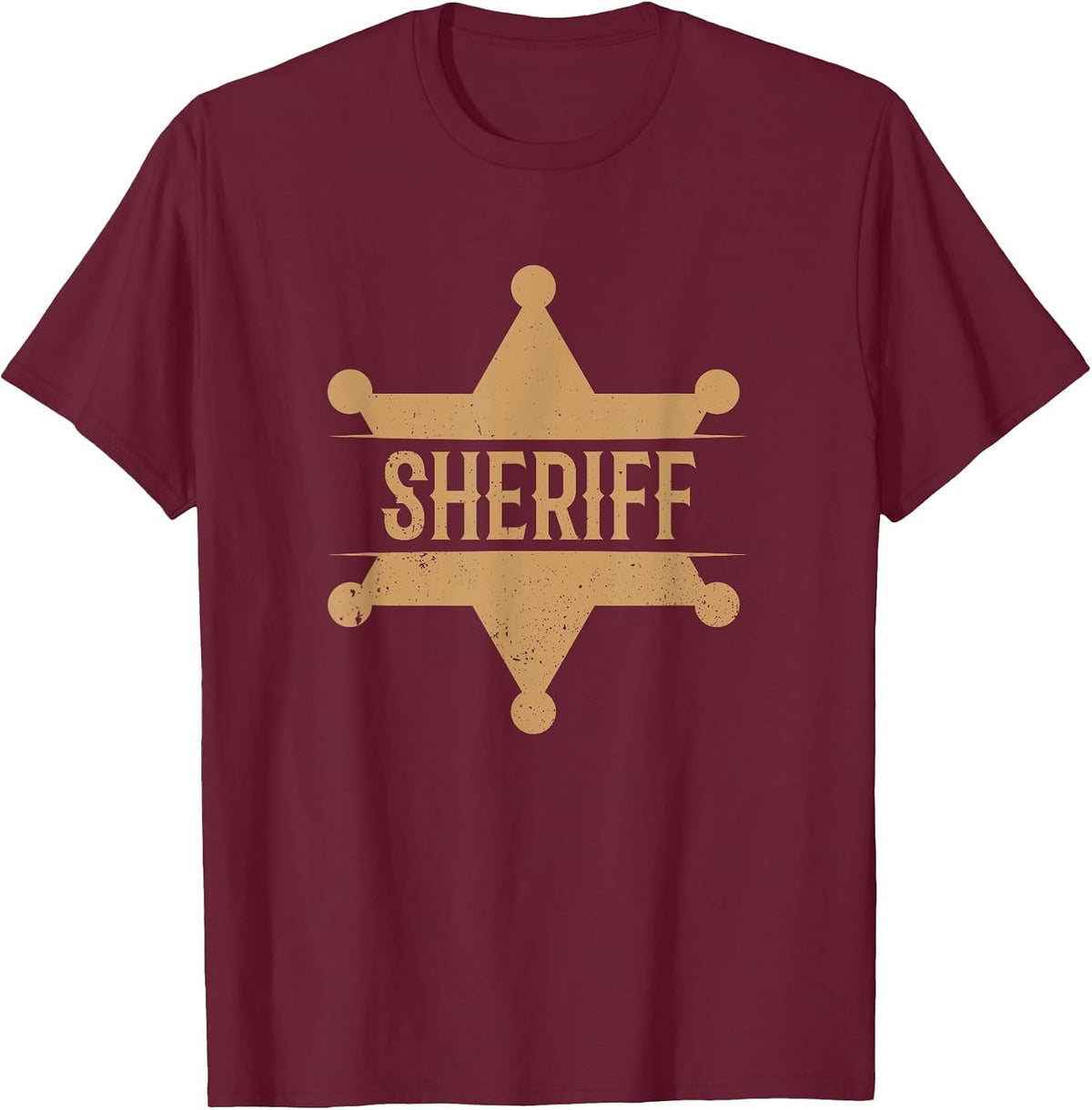 Unisex Sheriff Law Enforcement T-Shirt - Burgundy