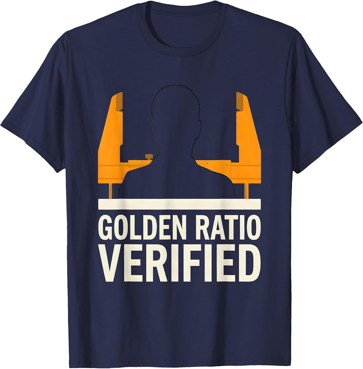 Men's Golden Ratio Verified Math Geometry Enthusiast Sacred T-Shirt - Navy Blue