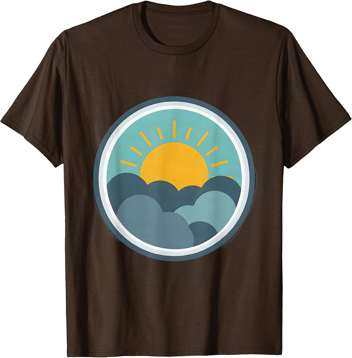 Sun Through Storm Clouds Mental Health Matters T-Shirt - Brown