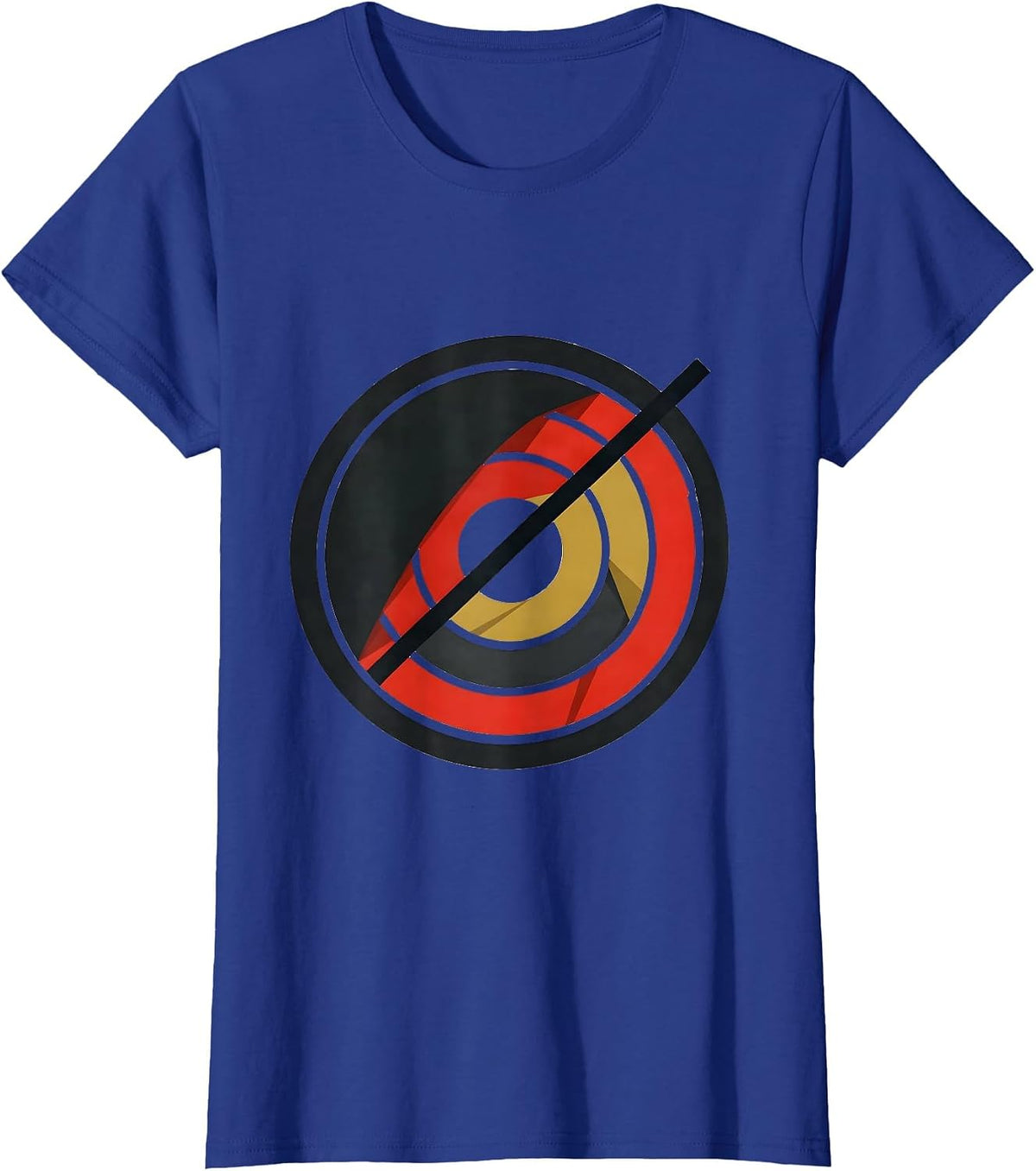 Women's Fibonacci Spiral Sacred Geometry Math Enthusiast T-Shirt - Royal Blue