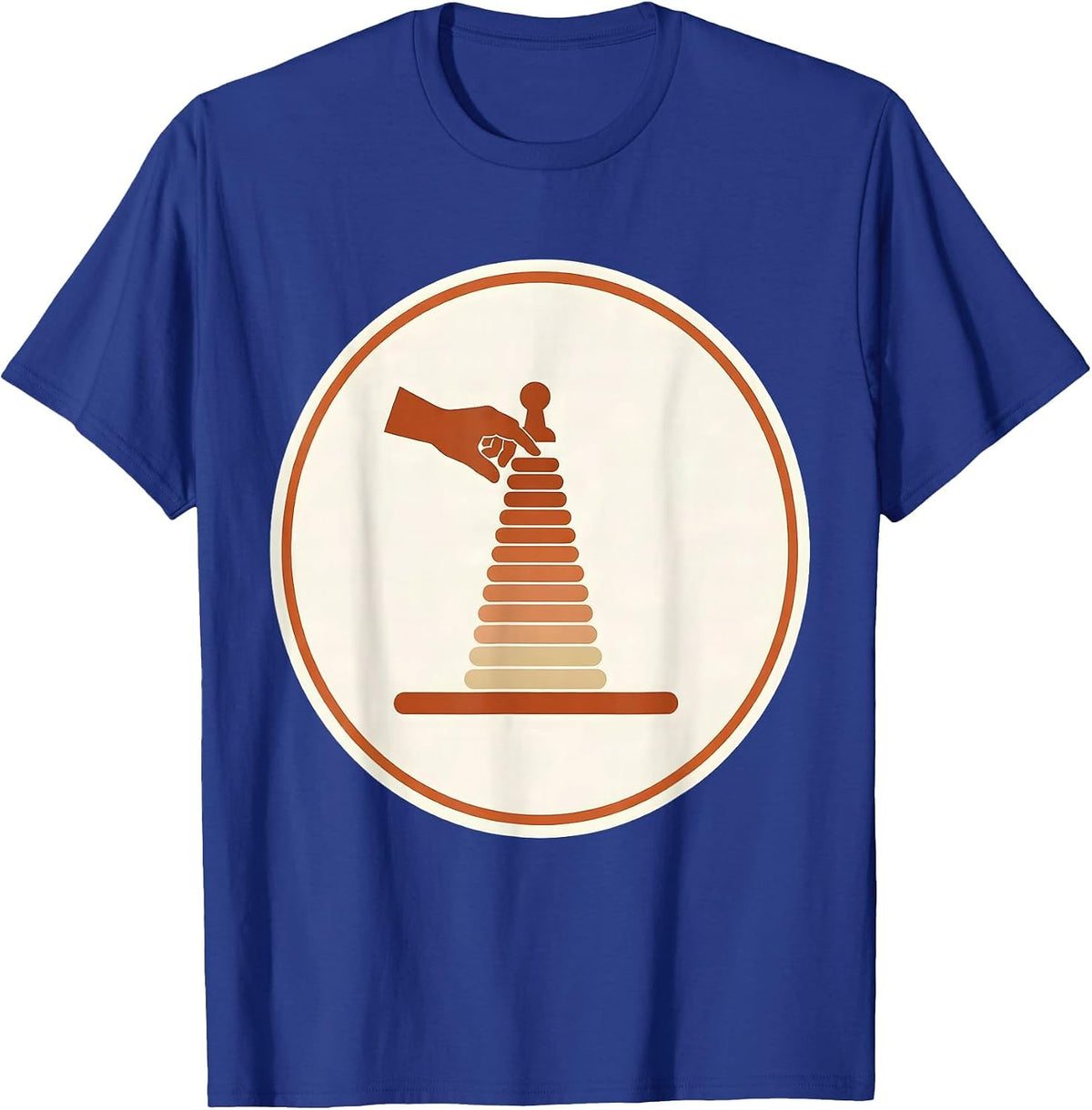 Men's Occupational Therapy Ring Stacking Kids OT Graphic T-Shirt - Royal Blue