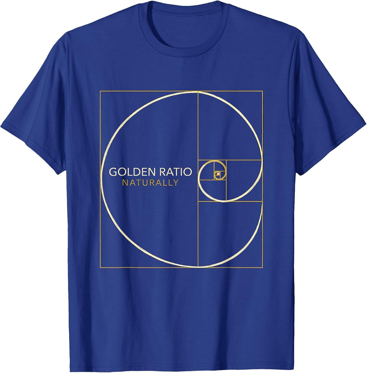 Golden Ratio Naturally Math Lover Sacred Geometry Fibonacci T-Shirt - Royal Blue
