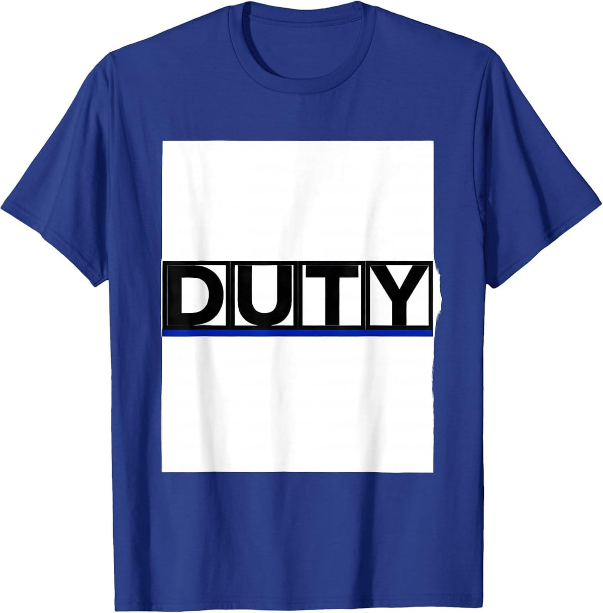 Delta Uniform Tango Yankee Thin Blue Line Police Support T-Shirt - Royal Blue