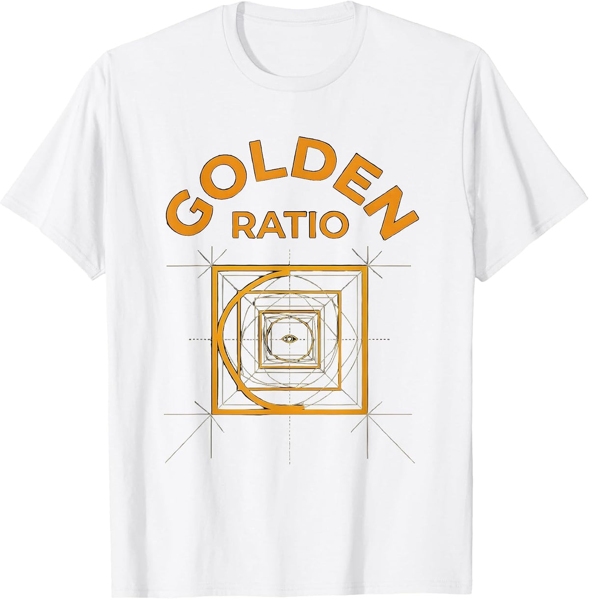 Men's Golden Ratio Geometric Sacred Geometry Math Enthusiast T-Shirt - White
