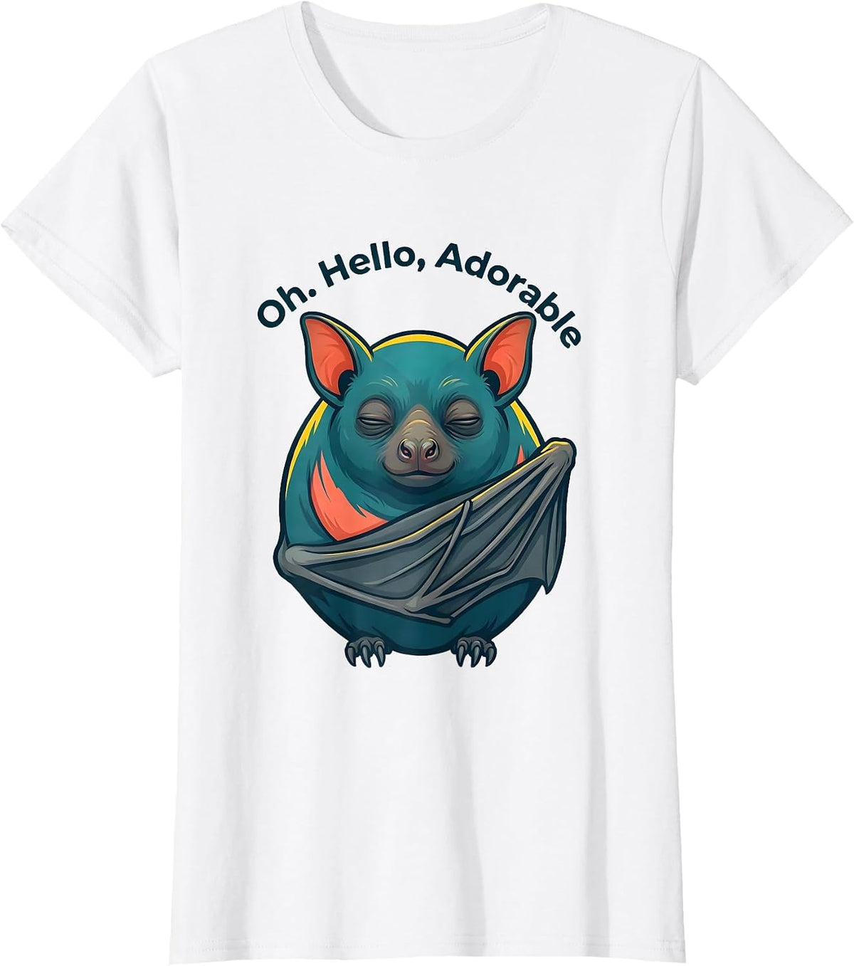 Oh. Hello, Adorable Vintage Bat Lover Halloween Nature T-Shirt - White