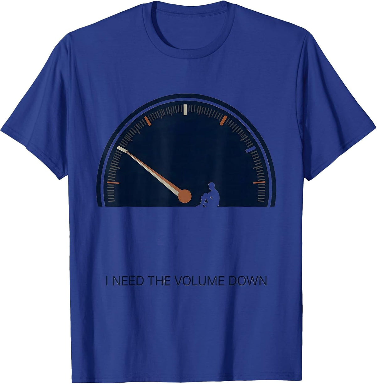 I Need The Volume Down Funny Neurodiversity Autism T-Shirt - Royal Blue