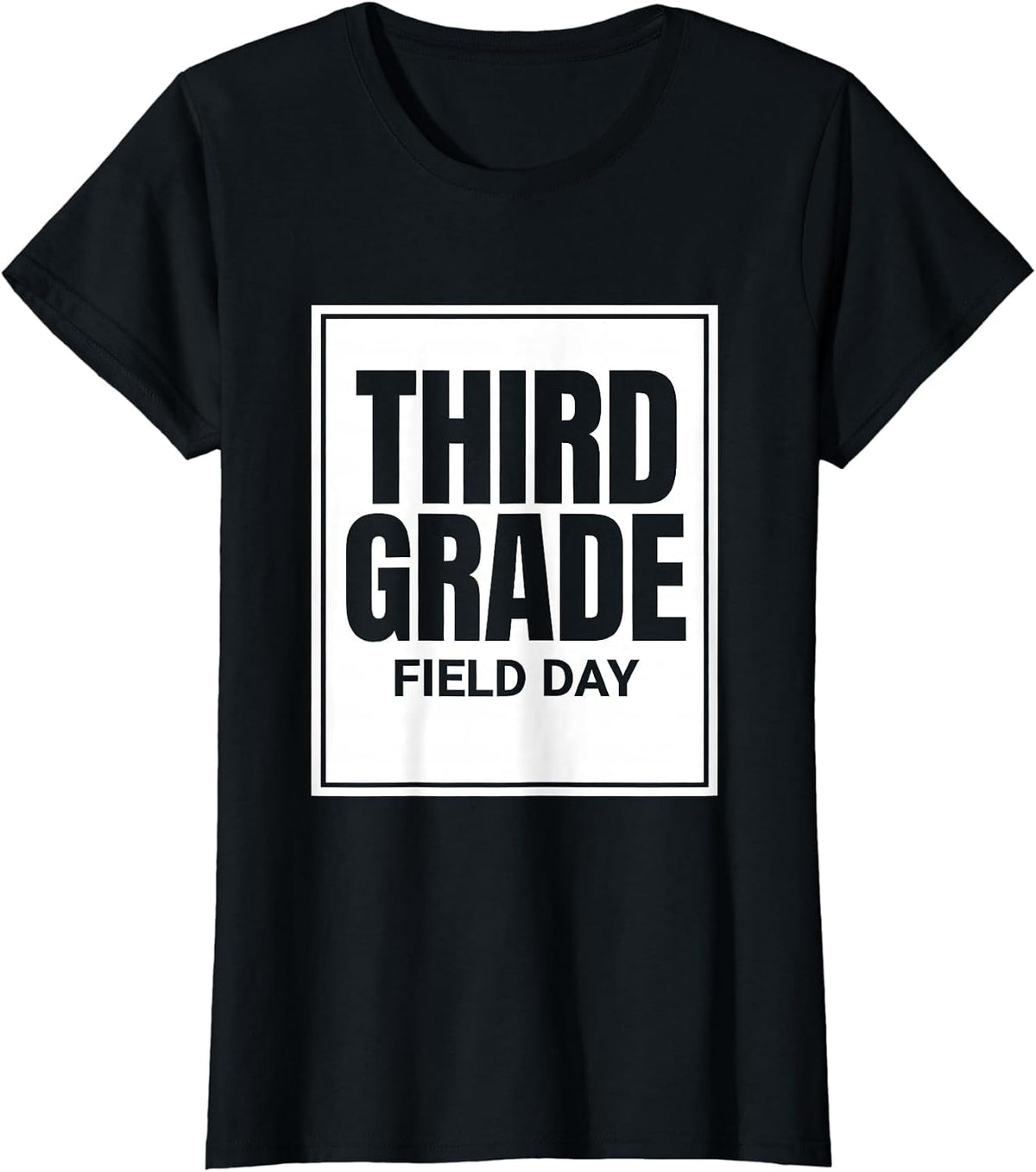 Third Grade Field Day Minimalist School Teacher Student T-Shirt - Black