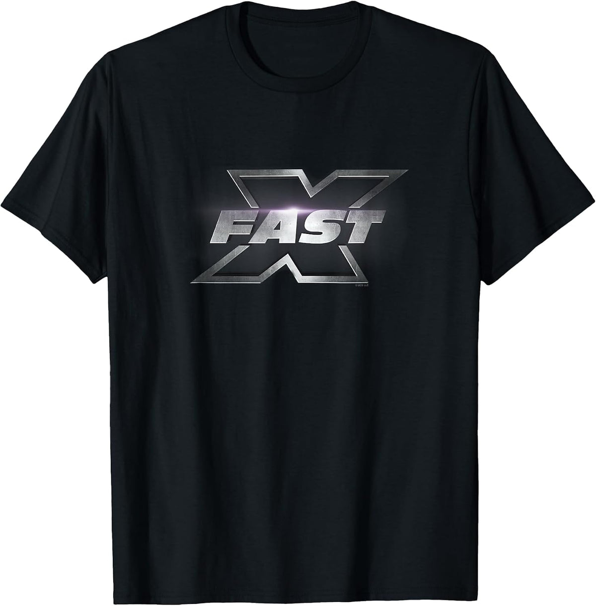 Fast X Metallic Shine Title Movie Logo T-Shirt - Black